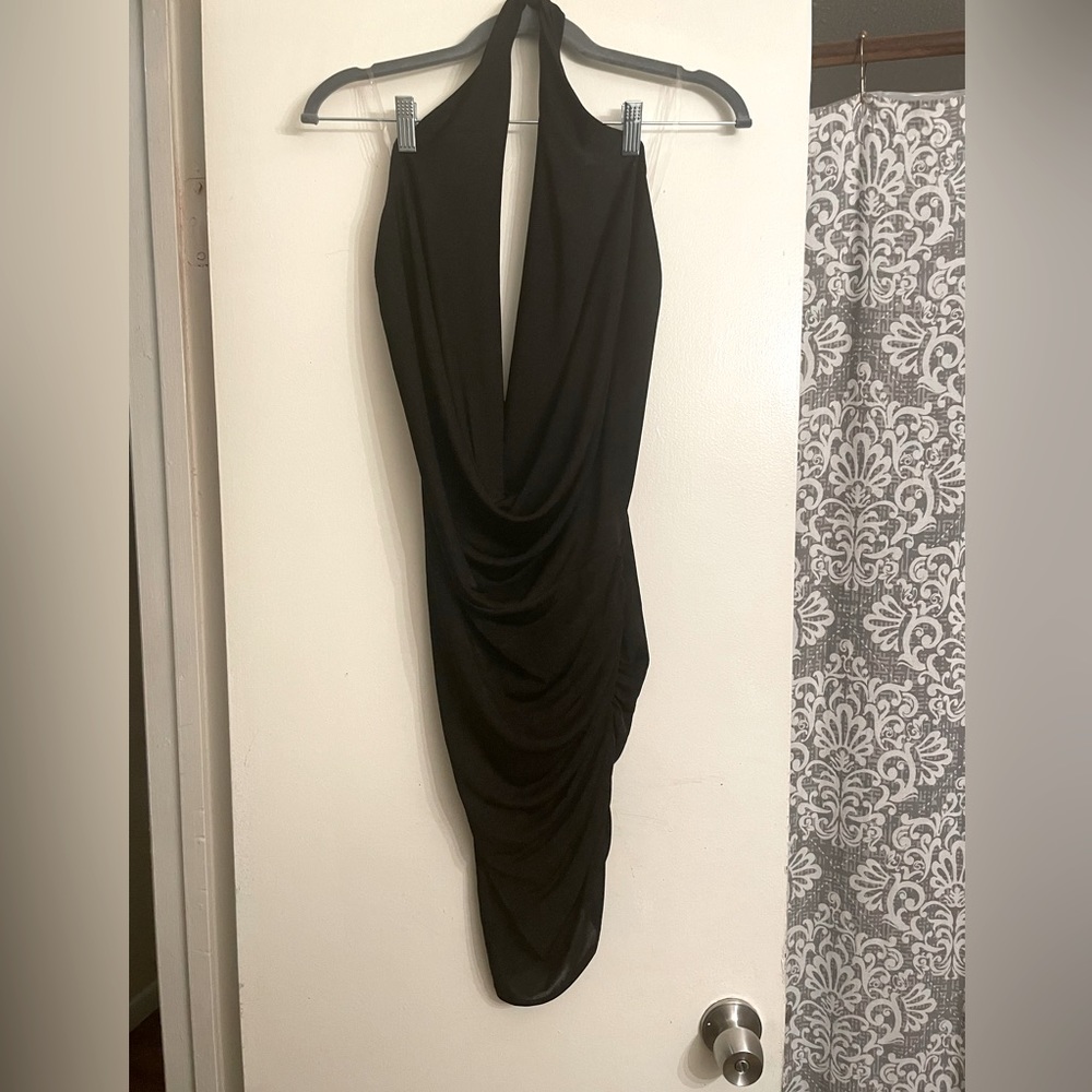 90/Y2K Halter Ruched Club Mini dress . Brand new!! never worn !! Size Medium